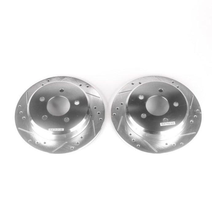 Power Stop 96-02 Ford Crown Victoria Rear Evolution Drilled & Slotted Rotors - Pair Brake Rotors - Slot & Drilled PowerStop