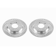 Power Stop 2017 Hyundai Azera Rear Evolution Drilled & Slotted Rotors - Pair Brake Rotors - Slot & Drilled PowerStop   
