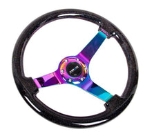 Load image into Gallery viewer, NRG Reinforced Steering Wheel (350mm / 3in Deep) Minty Fresh Wood Grain w/Black 3-Spoke Center Steering Wheels NRG
