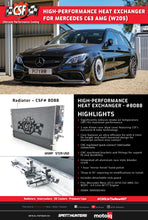 Load image into Gallery viewer, CSF 2015+ Mercedes Benz C63 AMG (W205) Front Mount Heat Exchanger w/Rock Guard Radiators CSF   
