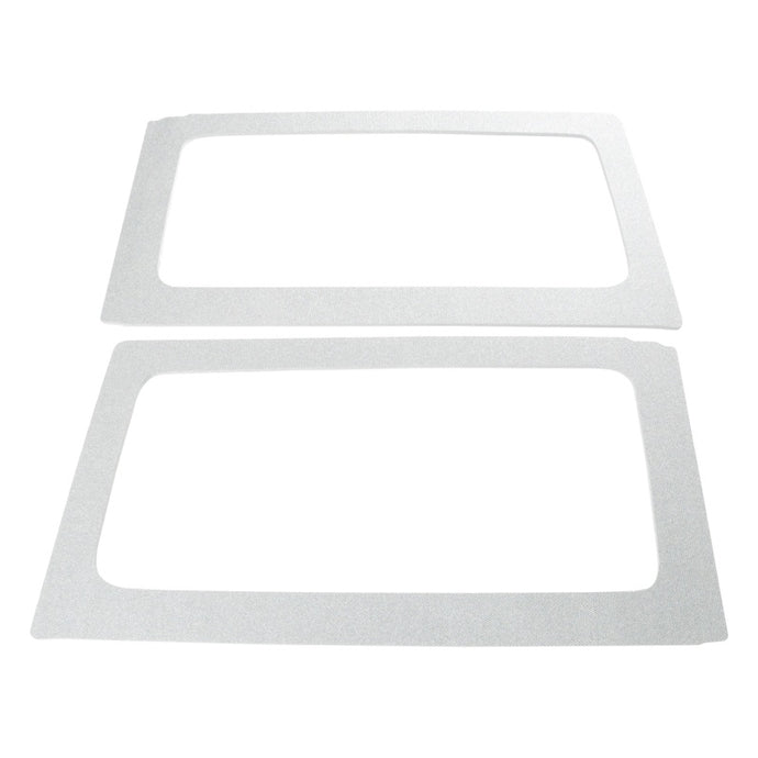 DEI 11-18 Jeep Wrangler JK 2-Door Boom Mat Rear Side Window Trim - 2 Piece - White Hard Top Accessories DEI
