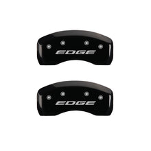 Load image into Gallery viewer, MGP 4 Caliper Covers Engraved Front &amp; Rear EDGE/2015 Black finish silver ch Caliper Covers MGP
