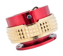 Load image into Gallery viewer, NRG Quick Release Kit - Pyramid Edition - Red Body / Chrome Gold Pyramid Ring Quick Release Adapters NRG
