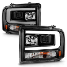 Load image into Gallery viewer, ANZO 99-04 Ford F250/F350/F450/Excursion (excl 99) Projector Headlights - w/ Light Bar Black Housing Headlights ANZO
