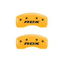 Load image into Gallery viewer, MGP 4 Caliper Covers Engraved Front Acura Engraved Rear RDX Yellow finish black ch Caliper Covers MGP
