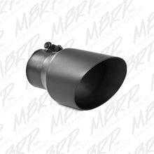 Load image into Gallery viewer, MBRP Universal Tip 4.5in OD 3in Inlet 8in Length Dual Walled Angled Exhaust Tip - Black Tips MBRP   
