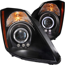 Load image into Gallery viewer, ANZO 2003-2005 Nissan 350Z Projector Headlights w/ Halo Black Headlights ANZO
