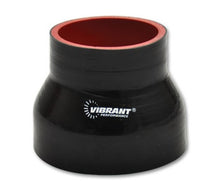 Load image into Gallery viewer, Vibrant 4 Ply Reducer Couper 4.0in ID x 3.50in ID x 4.50in Long - Black Silicone Couplers &amp; Hoses Vibrant
