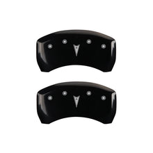 Load image into Gallery viewer, MGP 4 Caliper Covers Engraved Front Pontiac Rear Arrow Blk Finish Silver Char 2006 Pontiac Solstice Caliper Covers MGP

