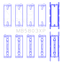 Load image into Gallery viewer, King BMW S65B40A (Size .026) Crankshaft Main Bearings Set of 5 Bearings King Engine Bearings
