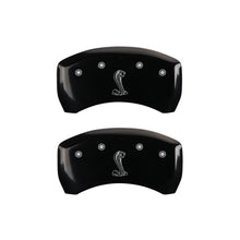 Load image into Gallery viewer, MGP 4 Caliper Covers Engraved Front &amp; Rear Oval logo/Ford Black finish silver ch Caliper Covers MGP
