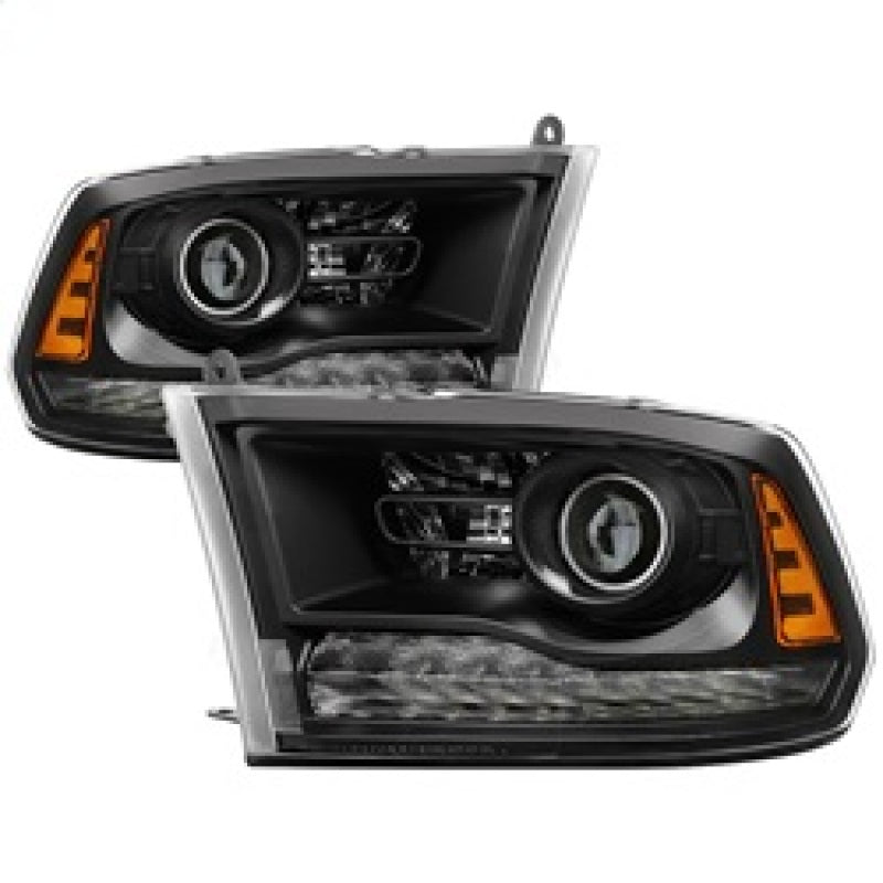 xTune Dodge Ram 13-17 ( w/ Factory Projector LED) Projector Headlight - Black HD-JH-DR13-P-BK Headlights SPYDER