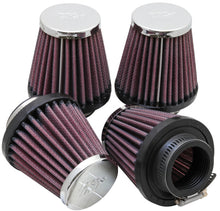 Load image into Gallery viewer, K&amp;N Universal Oval Chrome Filter 1 9/16 in. Flange 3 in. Base 2 inch Top 3 in. Height (4 Per Box) Air Filters - Universal Fit K&amp;N Engineering   
