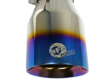 Load image into Gallery viewer, aFe Mach Force XP 304 Stainless Steel Clamp-On Exhaust Tip 2.5in Inlet / 4in Outlet - Blue Flame Tips aFe
