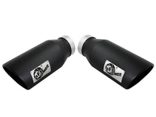 Load image into Gallery viewer, aFe Large Bore-HD 4in 409 Stainless Steel DPF-Back Exhaust w/Black Tip 15-16 Ford Diesel V8 Trucks DPF Back aFe
