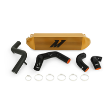 Load image into Gallery viewer, Mishimoto 2013+ Ford Focus ST Gold Intercooler w/ Black Pipes Intercooler Kits Mishimoto
