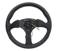 Load image into Gallery viewer, NRG Reinforced Steering Wheel (350mm / 2.5in. Deep) Blk Leather Comfort Grip w/5mm Matte Blk Spokes Steering Wheels NRG
