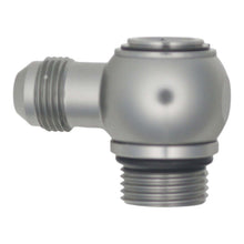 Load image into Gallery viewer, DeatschWerks 10AN ORB Male to 8AN Male Flare Low Profile 90-Degree Swivel - Anodized DW Titanium Fittings DeatschWerks
