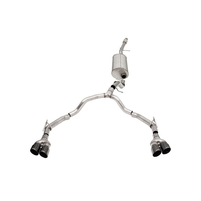 Corsa 2021-2024 Suburban / Yukon XL 5.3L 4WD Dual Rear 3in - 2.75in Sport Cat-Back DW 4in BlackTips Catback CORSA Performance