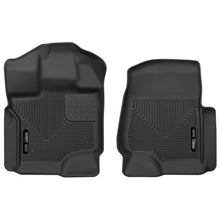 Load image into Gallery viewer, Husky Liners 2017 Ford Super Duty (Crew Cab / Super Cab) WeatherBeater Black Front Floor Liners Floor Mats - Rubber Husky Liners
