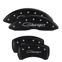 Load image into Gallery viewer, MGP 4 Caliper Covers Engraved Front &amp; Rear MGP Black finish silver ch Caliper Covers MGP
