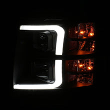 Load image into Gallery viewer, ANZO 07-13 Chevrolet Silverado 1500 Plank Style Projector Headlights Black w/ Amber Headlights ANZO
