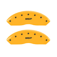 MGP 4 Caliper Covers Engraved Front & Rear MGP Yellow finish black ch | 22210SMGPYL