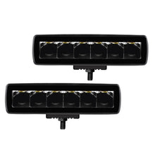 Load image into Gallery viewer, Go Rhino Xplor Blackout Series Sixline LED Spot Light Kit (Surface/Threaded Stud Mount) - Blk (Pair) Light Bars &amp; Cubes Go Rhino   

