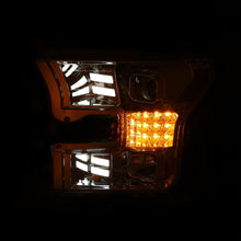 Load image into Gallery viewer, ANZO 15-17 Ford F-150 Proj Headlights w/ Plank Style Design Chrome w/ Amber Sequential Turn Signal Headlights ANZO
