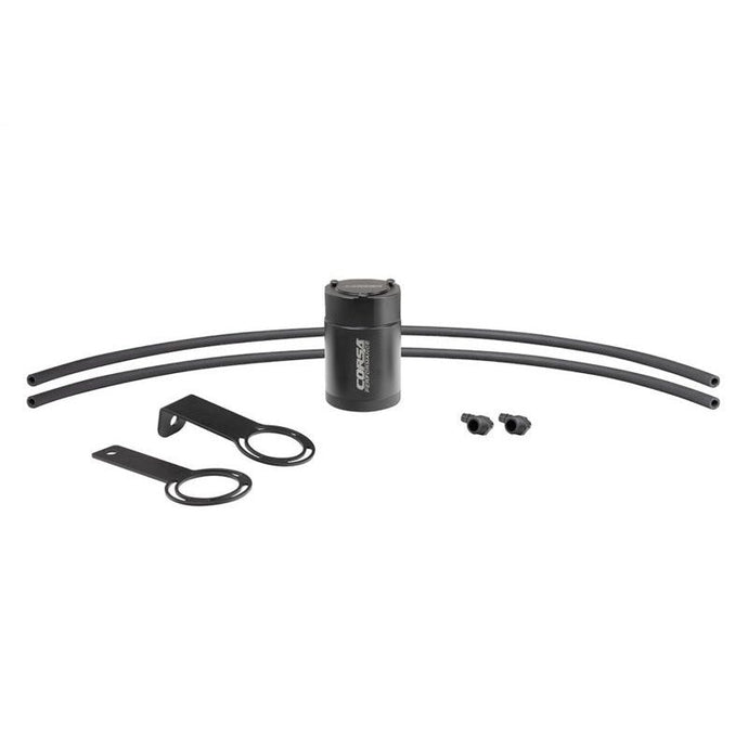 Corsa 3/8in Universal 3 oz. Aluminum Oil Catch Can with Mounting Brackets Oil Catch Cans CORSA Performance