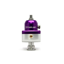 Load image into Gallery viewer, Fuelab 555 Carb Adjustable FPR Blocking 1-3 PSI (1) -8AN In (2) -8AN Out - Purple Fuel Pressure Regulators Fuelab
