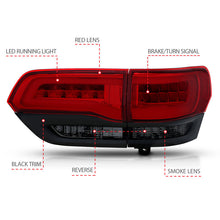 Load image into Gallery viewer, ANZO 2014-2016 Jeep Grand Cherokee LED Taillights Red/Smoke Tail Lights ANZO
