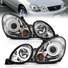 Load image into Gallery viewer, ANZO 1998-2005 Lexus Gs300 Projector Headlights w/ Halo Chrome Headlights ANZO
