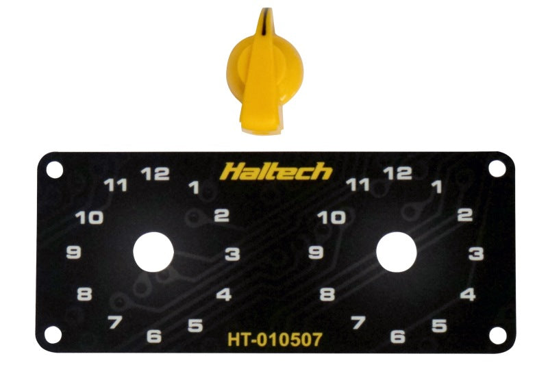 Haltech Dual Switch Panel Kit w/Yellow Knob Switch Panels Haltech