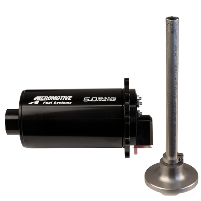 Aeromotive Brushless Spur Gear Fuel Pump w/TVS Controller - Universal - In-Tank - 90 Deg - 5gp Fuel Pumps Aeromotive   