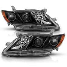 Load image into Gallery viewer, ANZO 2007-2009 Toyota Camry Projector Headlight Black Amber Headlights ANZO
