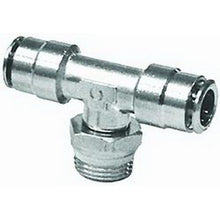 Load image into Gallery viewer, Firestone Male .25in. x 1.4in. x .25in. Branch Swivel Nickel Tee Air Fitting - 25 Pack (WR17603273) Fittings Firestone
