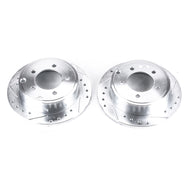 Power Stop 11-14 Chrysler 200 Rear Evolution Drilled & Slotted Rotors - Pair Brake Rotors - Slot & Drilled PowerStop