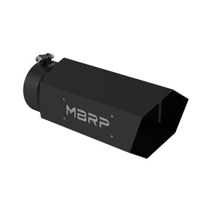 MBRP Universal Hex Tip 5in Inlet 16in Length w/ Logo - Black Coated Tips MBRP   