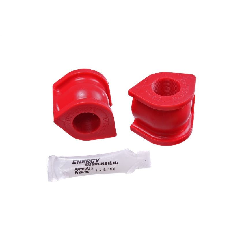 Energy Suspension 06-11 Honda Civic (Excl Si) 24mm Front Sway Bar Bushings - Red Bushing Kits Energy Suspension