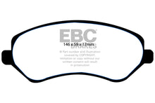Load image into Gallery viewer, EBC 04-07 Chrysler Town &amp; Country 3.3 Rear Drums Yellowstuff Front Brake Pads Brake Pads - Performance EBC   
