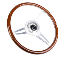 Load image into Gallery viewer, NRG Classic Wood Grain Steering Wheel (365mm) Wood w/Metal Inserts &amp; Brushed Alum. 3-Spoke Center Steering Wheels NRG
