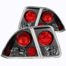 Load image into Gallery viewer, ANZO 2001-2004 Honda Civic Taillights Black Tail Lights ANZO
