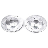 Power Stop 92-98 Lexus SC300 Front Evolution Drilled & Slotted Rotors - Pair Brake Rotors - Slot & Drilled PowerStop   