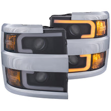 Load image into Gallery viewer, ANZO Projector Headlights 15-17 Chevrolet Silverado 2500HD / 3500HD Black w/ Chrome Rim Headlights ANZO
