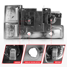 Load image into Gallery viewer, ANZO 88-98 Chevrolet C1500 Crystal Headlights Chrome w/ Signal and Side Marker Lights Headlights ANZO
