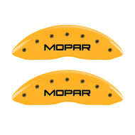 MGP 4 Caliper Covers Engraved Front & Rear Mopar Yellow Finish Black Char 2001 Dodge Viper Caliper Covers MGP
