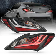 ANZO 10-13 Hyundai Genesis 2DR LED Taillights Smoke Tail Lights ANZO
