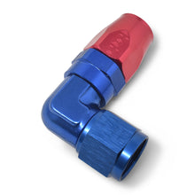 Load image into Gallery viewer, Russell Performance -12 AN Red/Blue 90 Degree Forged Aluminum Swivel Hose End Fittings Russell
