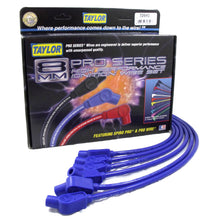 Load image into Gallery viewer, Taylor Cable 74622 8mm Spiro-Pro Ignition Wire Set; Spiro-Wound; Custom Fit; 90/135 deg.; Blue; Spark Plug Wire Set Taylor Cable Default Title

